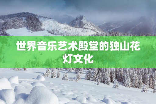 世界音乐艺术殿堂的独山花灯文化