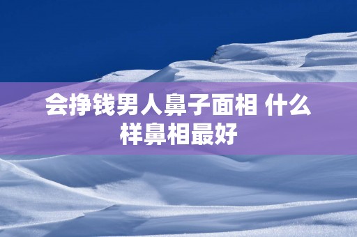 会挣钱男人鼻子面相 什么样鼻相最好