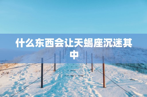 什么东西会让天蝎座沉迷其中