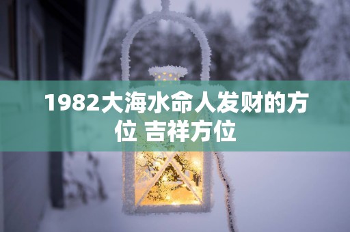 1982大海水命人发财的方位 吉祥方位