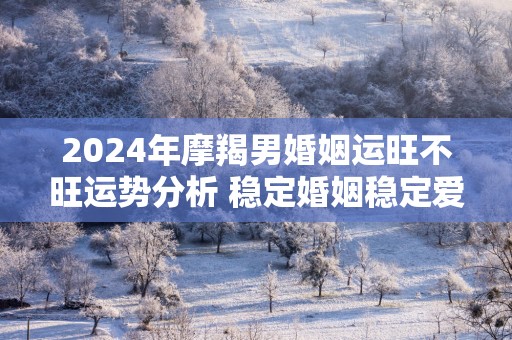 2025年摩羯男婚姻运旺不旺运势分析 稳定婚姻稳定爱情