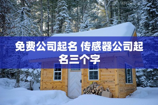 免费公司起名 传感器公司起名三个字