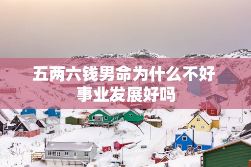 五两六钱男命为什么不好 事业发展好吗