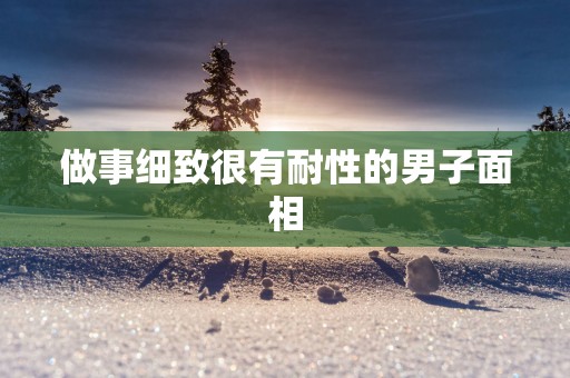 做事细致很有耐性的男子面相
