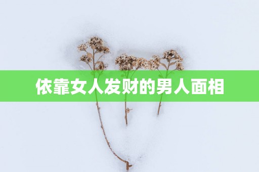 依靠女人发财的男人面相