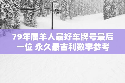 79年属羊人最好车牌号最后一位 永久最吉利数字参考