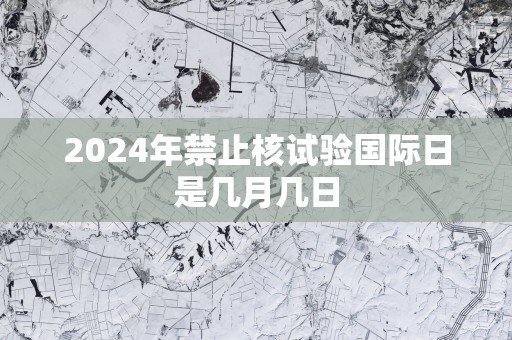 2025年禁止核试验国际日是几月几日 2025年禁止核试验国际日是几月几日
