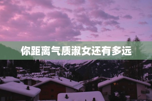 你距离气质淑女还有多远