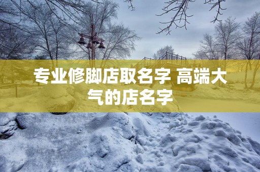 专业修脚店取名字 高端大气的店名字