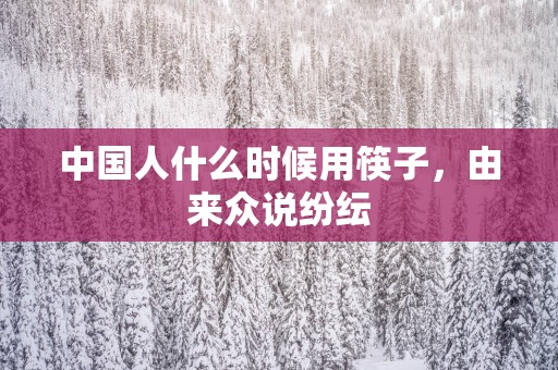 中国人什么时候用筷子，由来众说纷纭