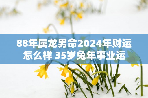 88年属龙男命2025年财运怎么样 35岁蛇年事业运 88年属龙男命2025年财运怎么样 35岁蛇年事业运