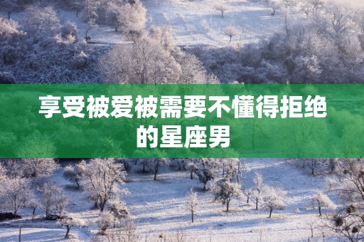享受被爱被需要不懂得拒绝的星座男