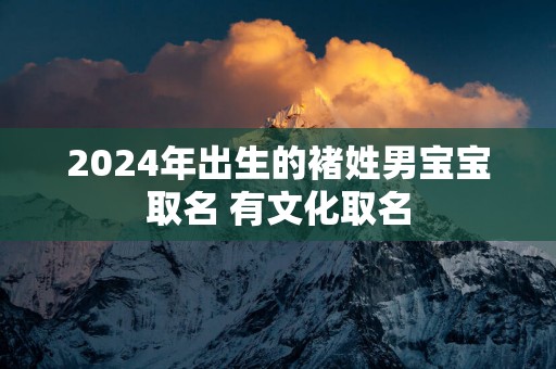 2025年出生的褚姓男宝宝取名 有文化取名