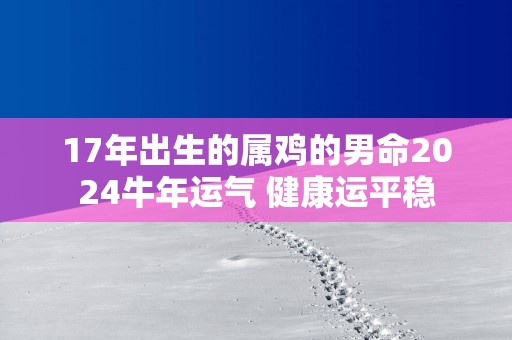 17年出生的属鸡的男命2025蛇年运气 健康运平稳