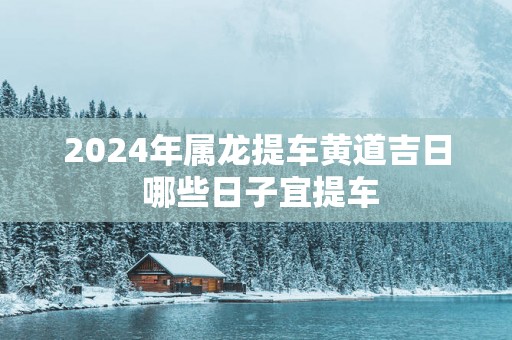 2025年属龙提车黄道吉日 哪些日子宜提车