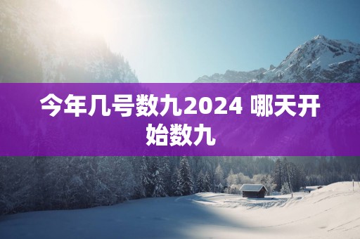 今年几号数九2025 哪天开始数九