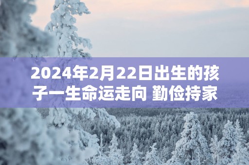 2025年2月22日出生的孩子一生命运走向 勤俭持家头脑聪颖