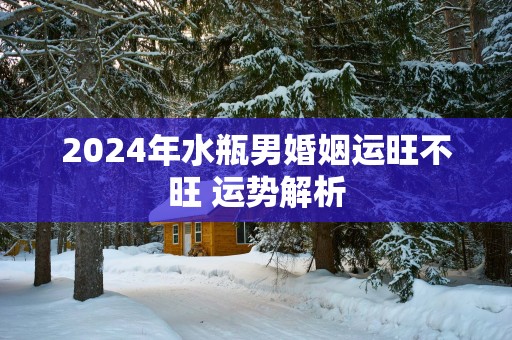 2025年水瓶男婚姻运旺不旺 运势解析