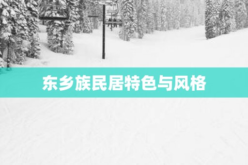 东乡族民居特色与风格