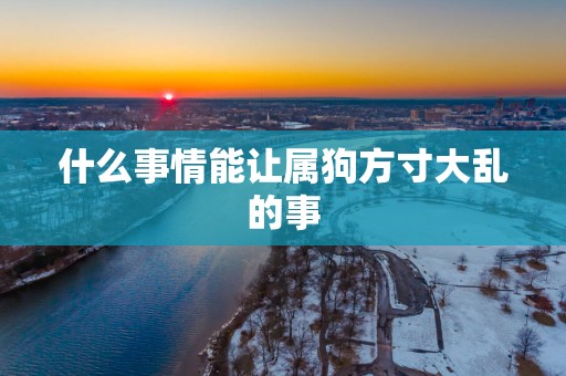 什么事情能让属狗方寸大乱的事