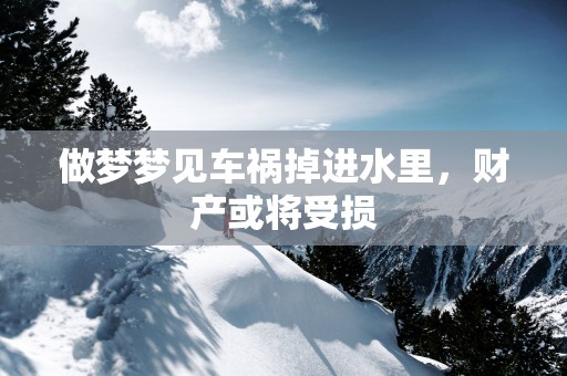 做梦梦见车祸掉进水里，财产或将受损