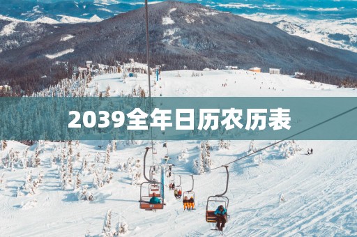 2039全年日历农历表