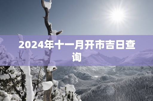 2025年十一月开市吉日查询