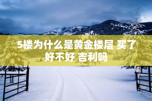 5楼为什么是黄金楼层 买了好不好 吉利吗
