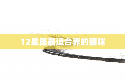 12星座最适合养的猫咪