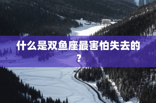 什么是双鱼座最害怕失去的？