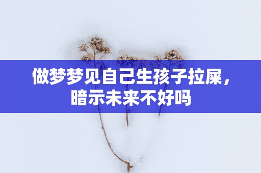 做梦梦见自己生孩子拉屎，暗示未来不好吗
