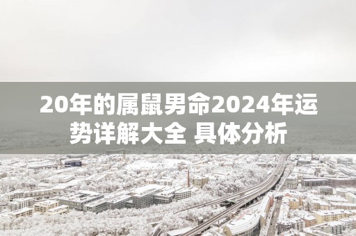 20年的属鼠男命2025年运势详解大全 具体分析