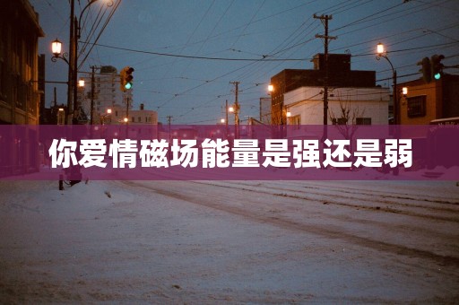 你爱情磁场能量是强还是弱