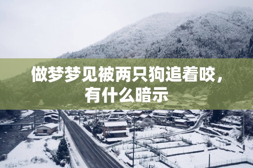 做梦梦见被两只狗追着咬，有什么暗示
