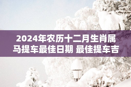 2025年农历十二月生肖属马提车最佳日期 最佳提车吉日