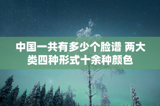 中国一共有多少个脸谱 两大类四种形式十余种颜色