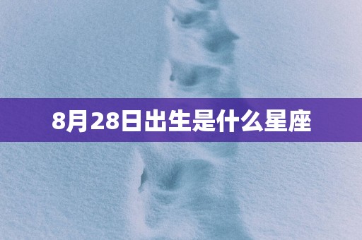 8月28日出生是什么星座