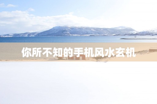 你所不知的手机风水玄机