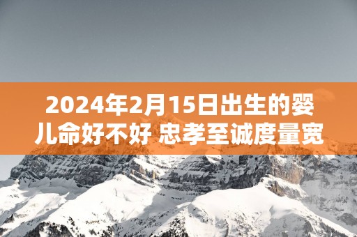 2025年2月15日出生的婴儿命好不好 忠孝至诚度量宽厚
