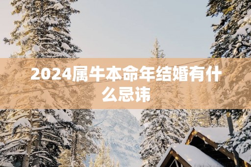 2025属牛本命年结婚有什么忌讳