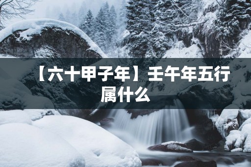 【六十甲子年】壬午年五行属什么