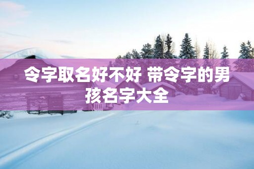 令字取名好不好 带令字的男孩名字大全