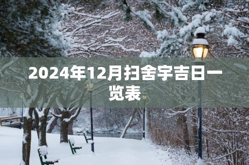 2025年12月扫舍宇吉日一览表
