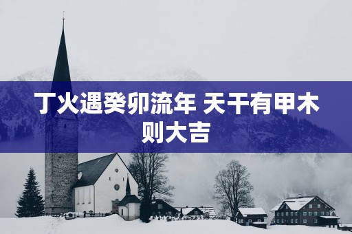 丁火遇癸卯流年 天干有甲木则大吉