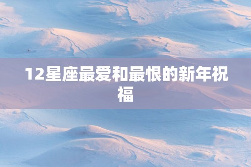 12星座最爱和最恨的新年祝福