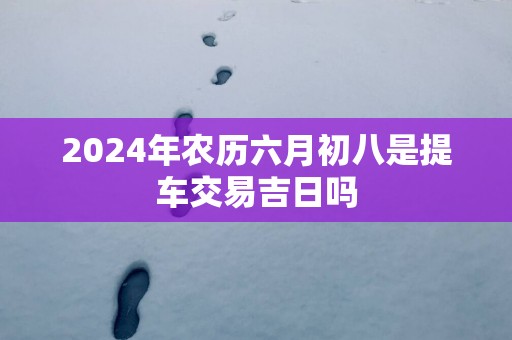 2025年农历六月初八是提车交易吉日吗