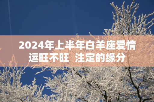 2025年上半年白羊座爱情运旺不旺  注定的缘分
