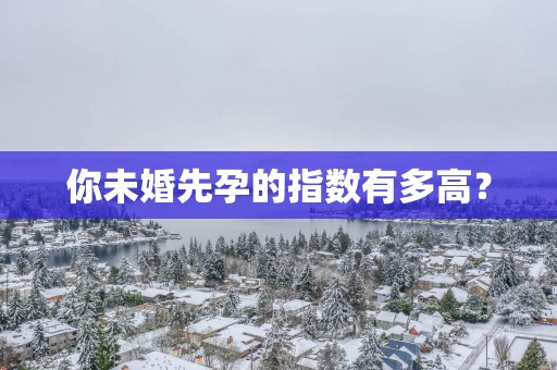 你未婚先孕的指数有多高？