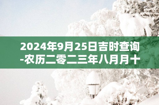 2025年9月25日吉时查询-农历二零二三年八月月十一日时辰吉凶