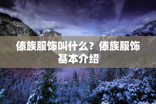 傣族服饰叫什么？傣族服饰基本介绍